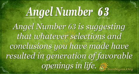 meaning of number 63.